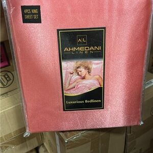 King Satun Sheet Set in Rose Pink 4 pcs